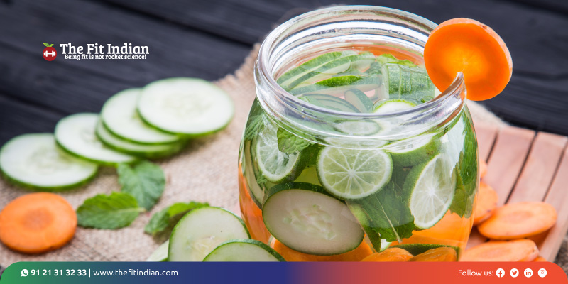 Carrot and cucumber detox water