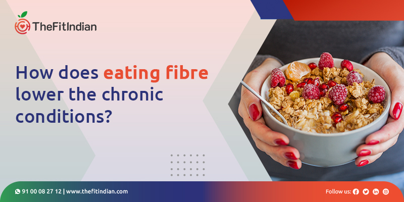 How does eating fibre lower the chronic conditions